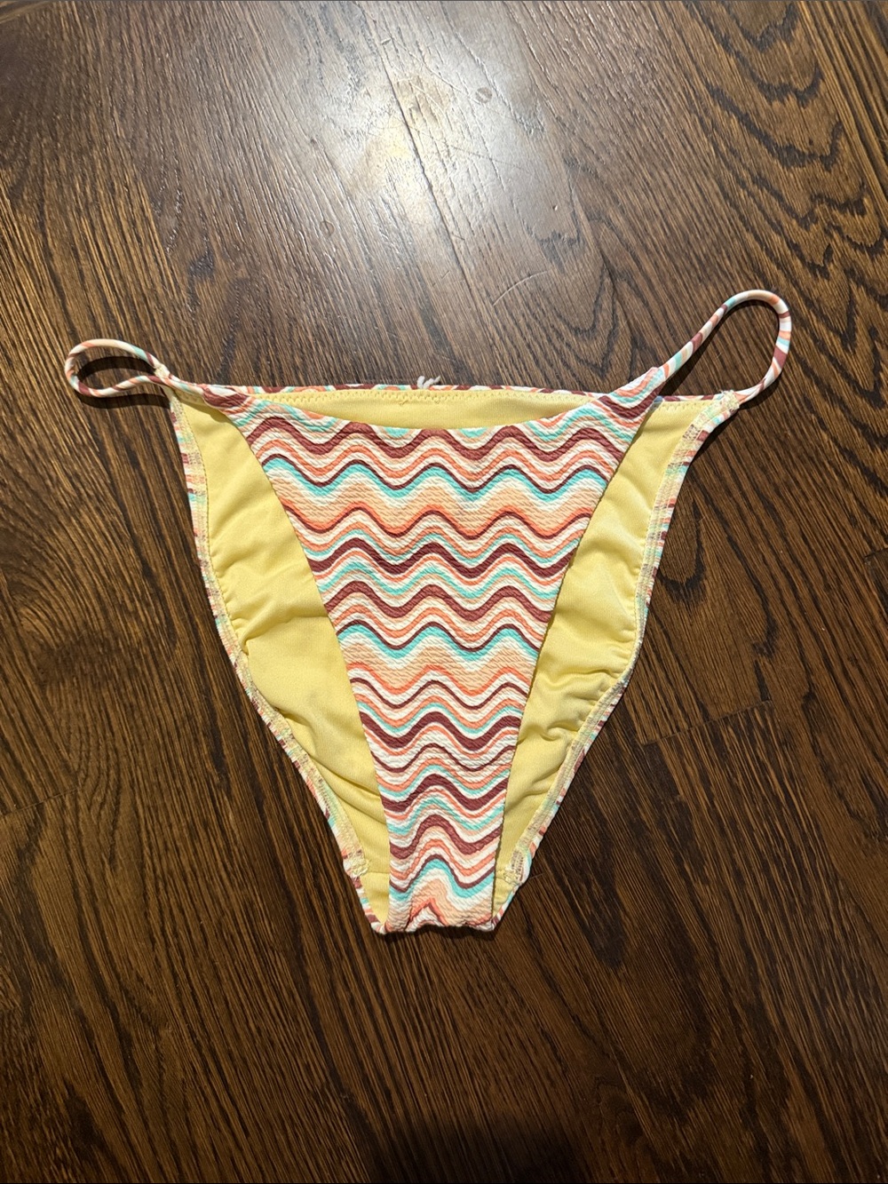 O'Neill Yellow Multi-Color Wavy Bikini Bottom